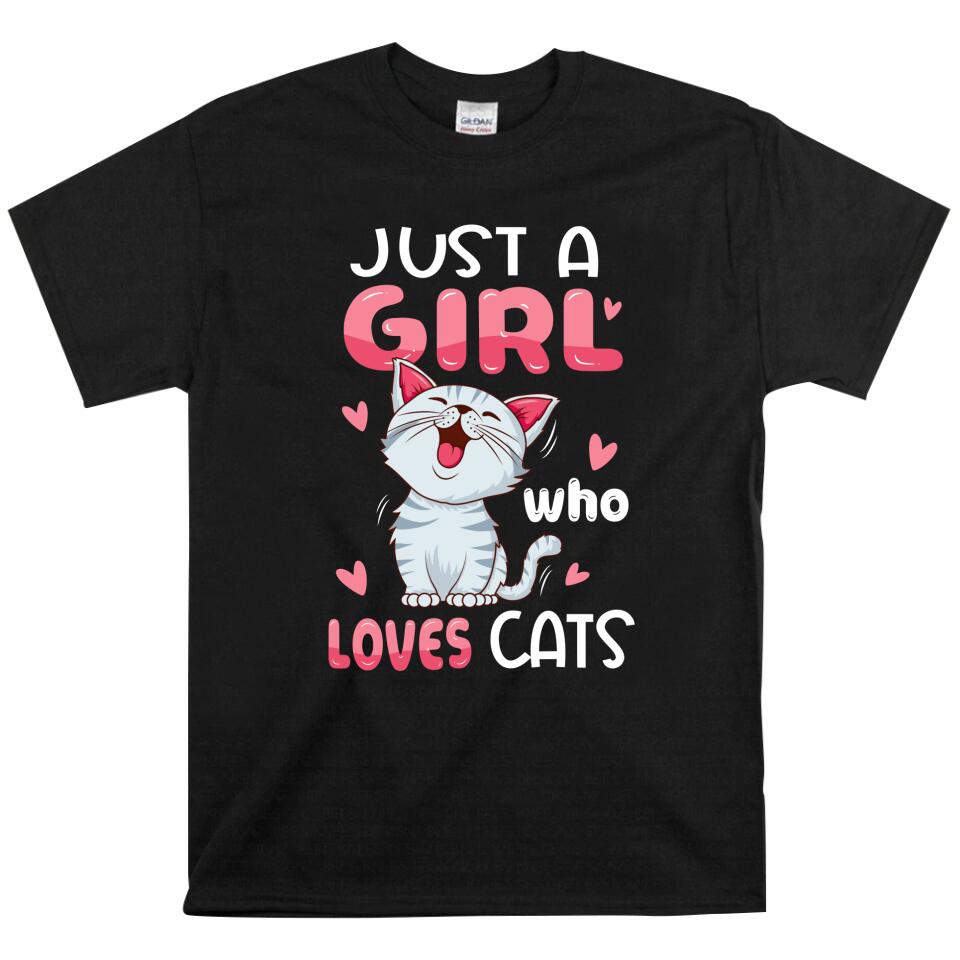 Just A Girl Who Loves Cats T Shirts – Trending Personalized