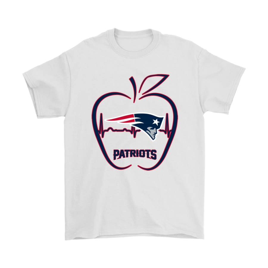 Apple Heartbeat Teacher Symbol New England Patriots Shirts