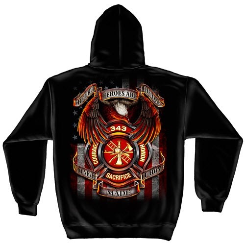 343 Fallen Heroes Mens Hooded Sweatshirt
