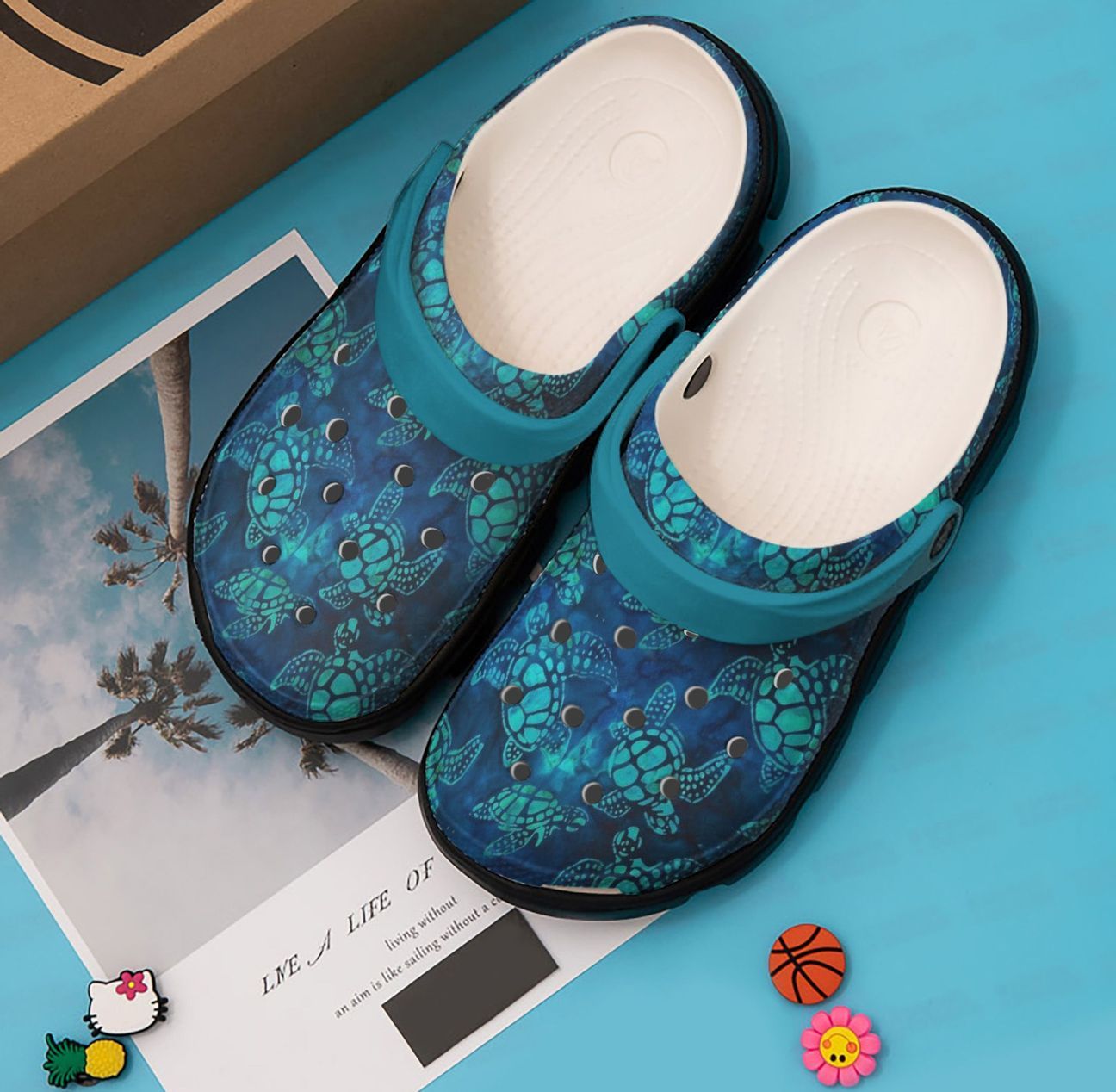 Turtle Personalized Clog, Custom Name, Text, Color, Number Fashion Style For Women, Men, Kid, Print 3D Ocean Life