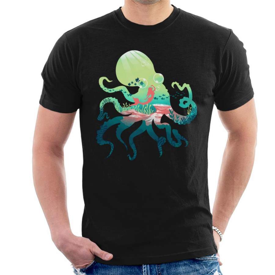 Octopus Mermaid Silhouette Men’s T-Shirt