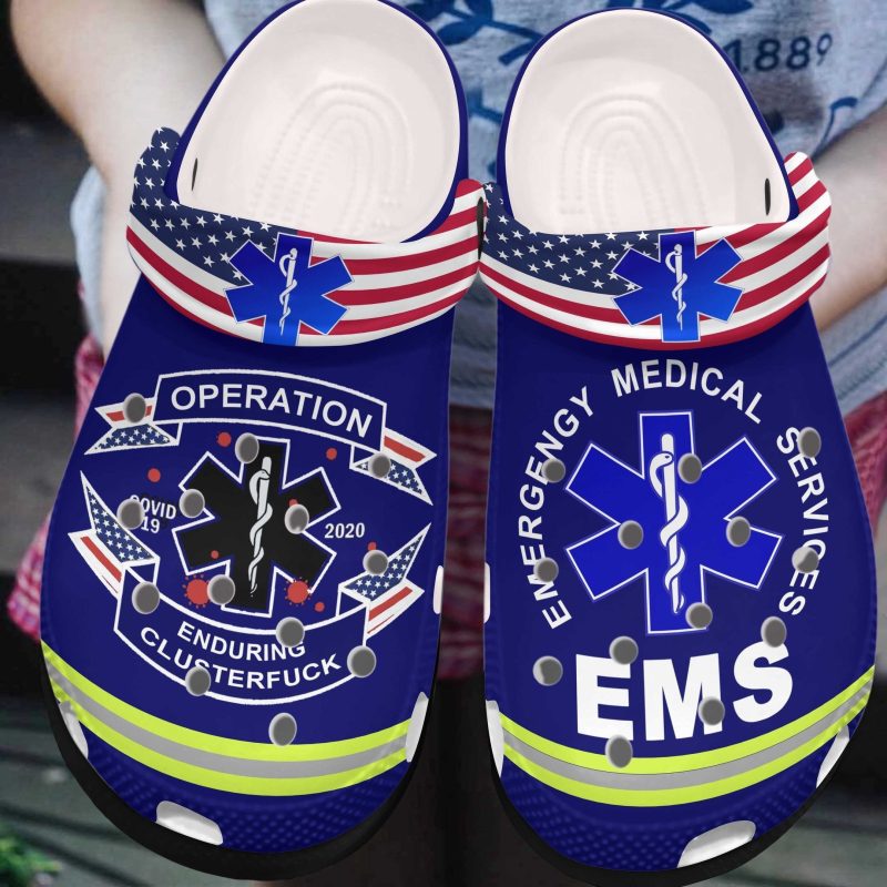 Ems Worker Shoes Gift Mom Mother Day 2022 – Emergency Medical Services Shoes Croc Clogs For Grandma