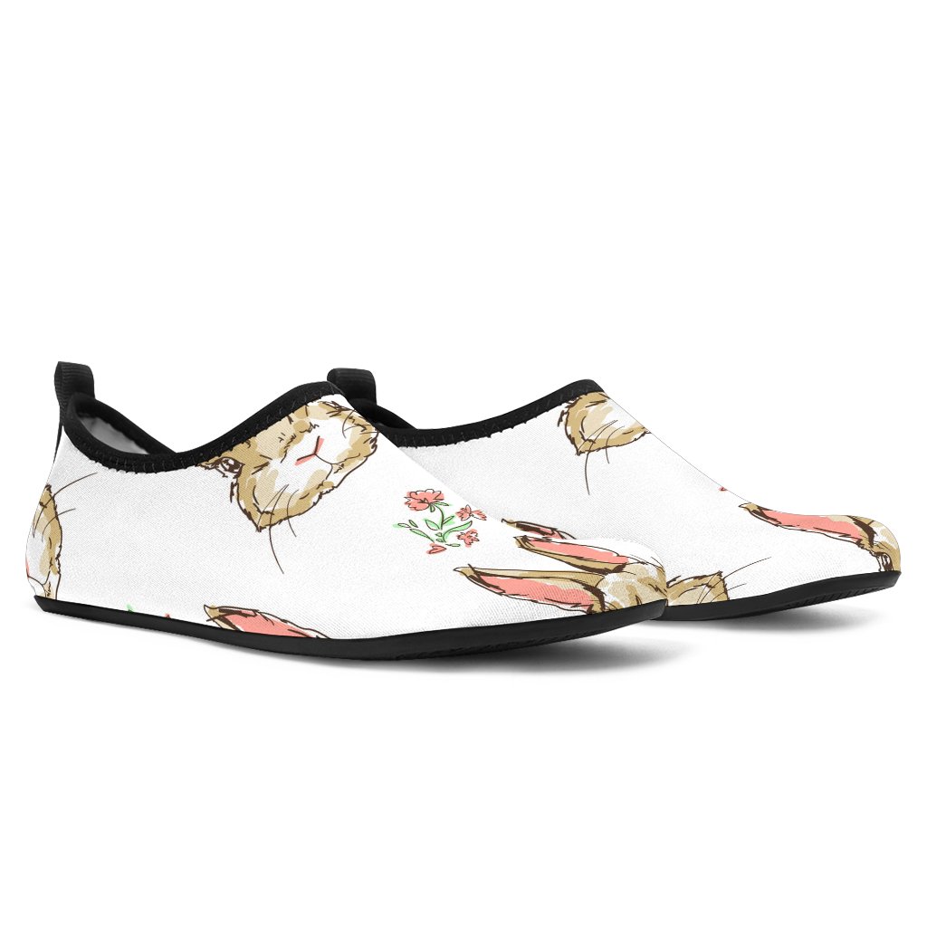 Rabbit Pattern Print Design Rb09 Aqua Water Shoes