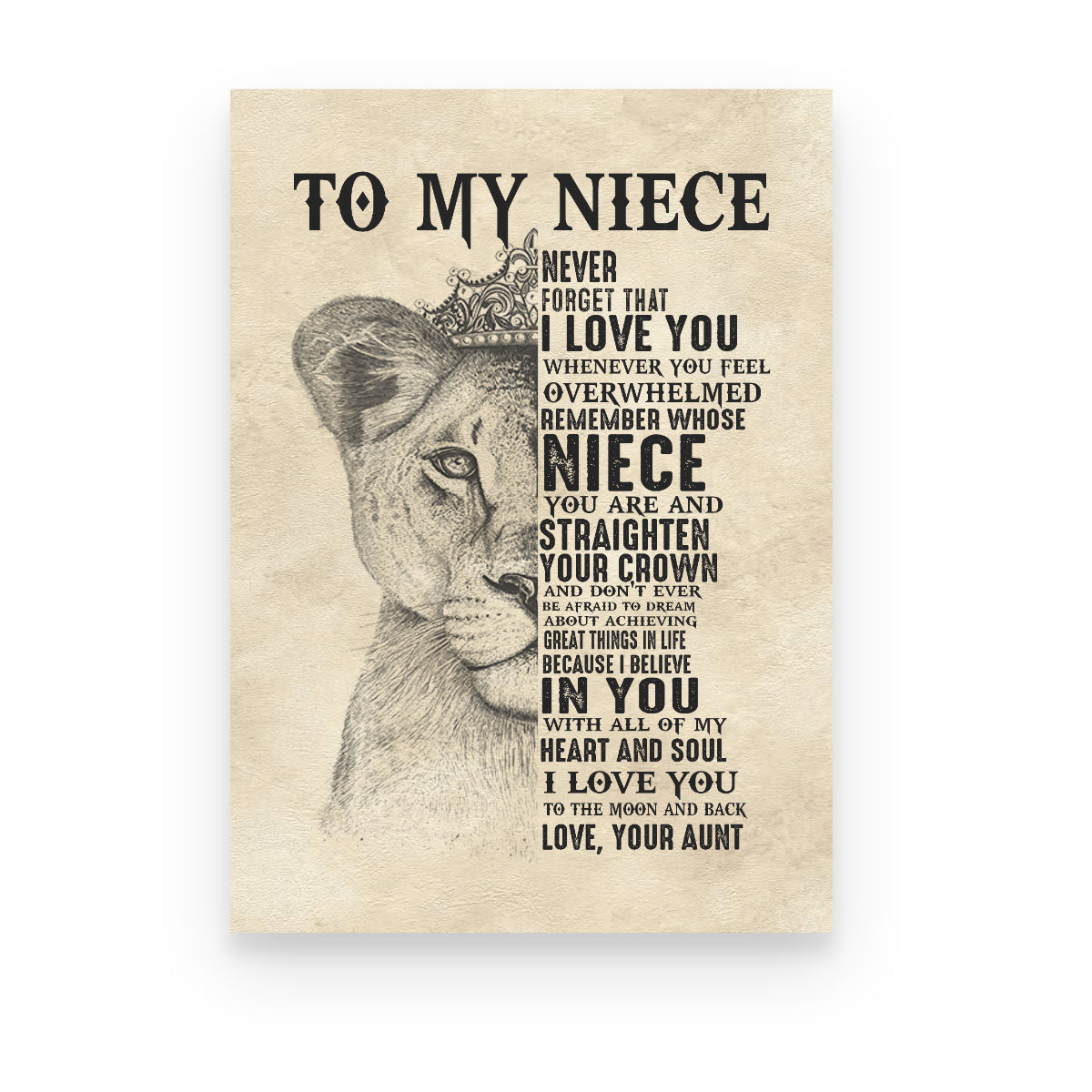 Niece Poster Canvas To My Niece Never Forget That Aunt Blanket Christmas Gift Ideas