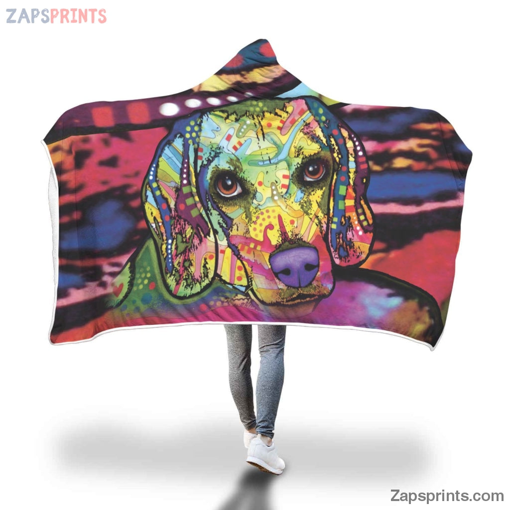 Beagle Design Hooded Blanket – Dean Russo Art