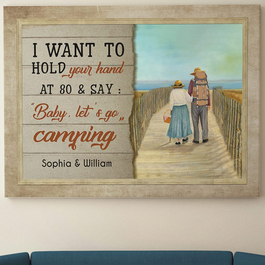 Personalized Couple Camping Premium Wall Art Canvas And Poster, Wall Decor, Canvas Instructure