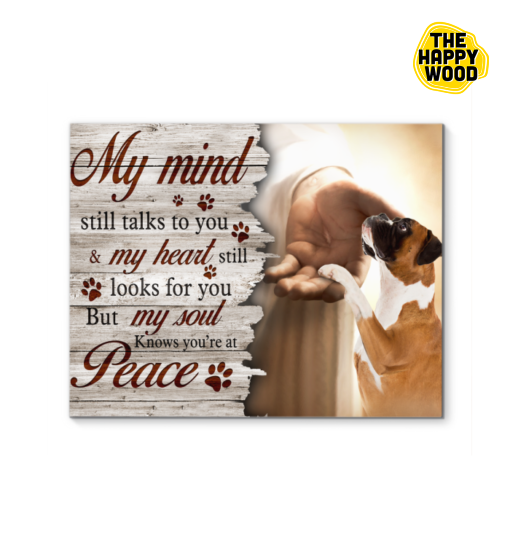 Boxer My Mind My Heart My Soul Peace Custom Horizontal Canvas Poster For Home Decoration