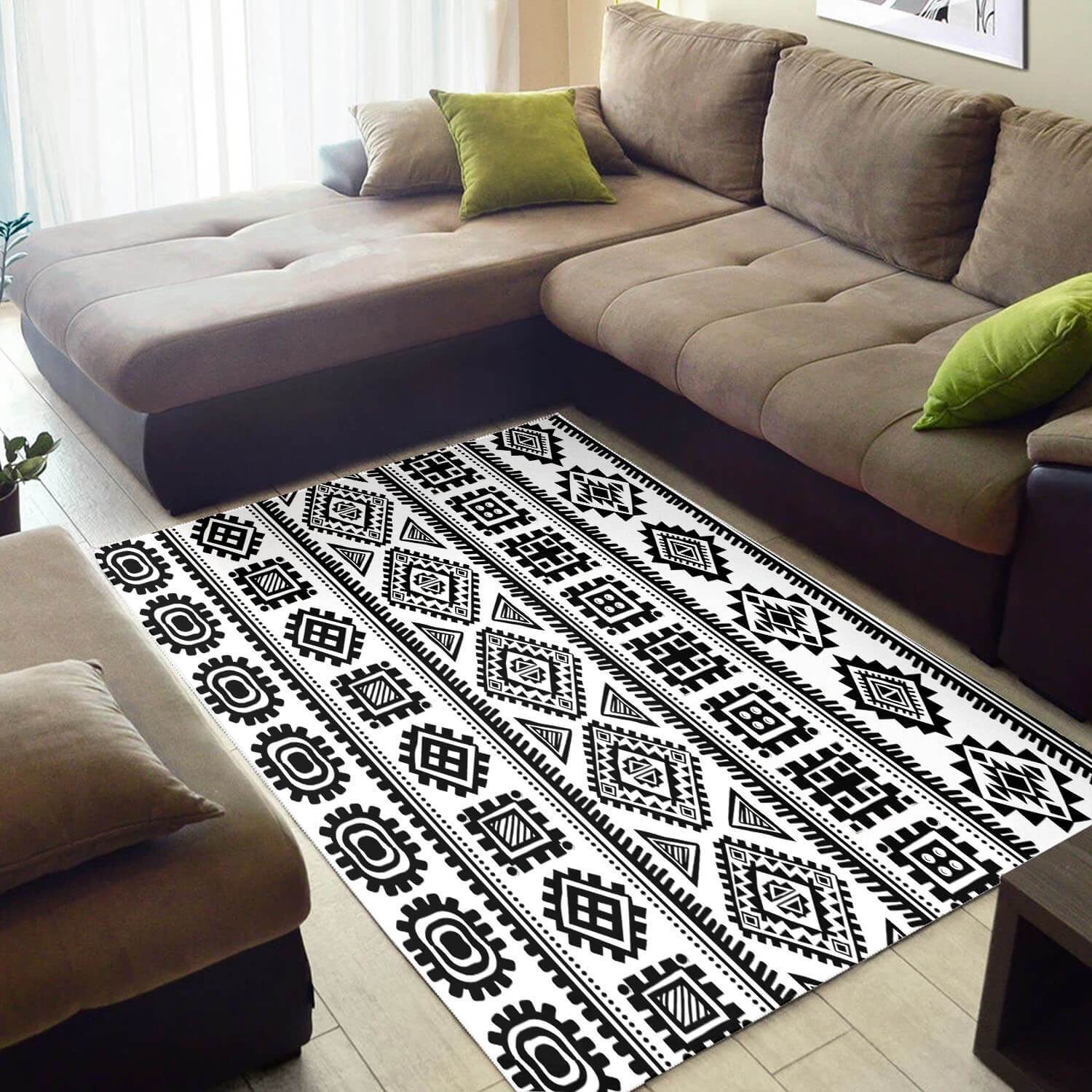 Modern African American Rug Modern Afro American Afrocentric Art African Style Floor Rugs African Inspired Home Decor WBG3673