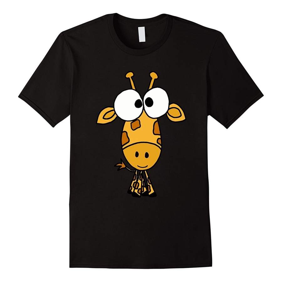 Fashion Personality Pattern Cotton Men’S T-Shirt  Funny Big Headed Giraffe Cartoon T-Shirt