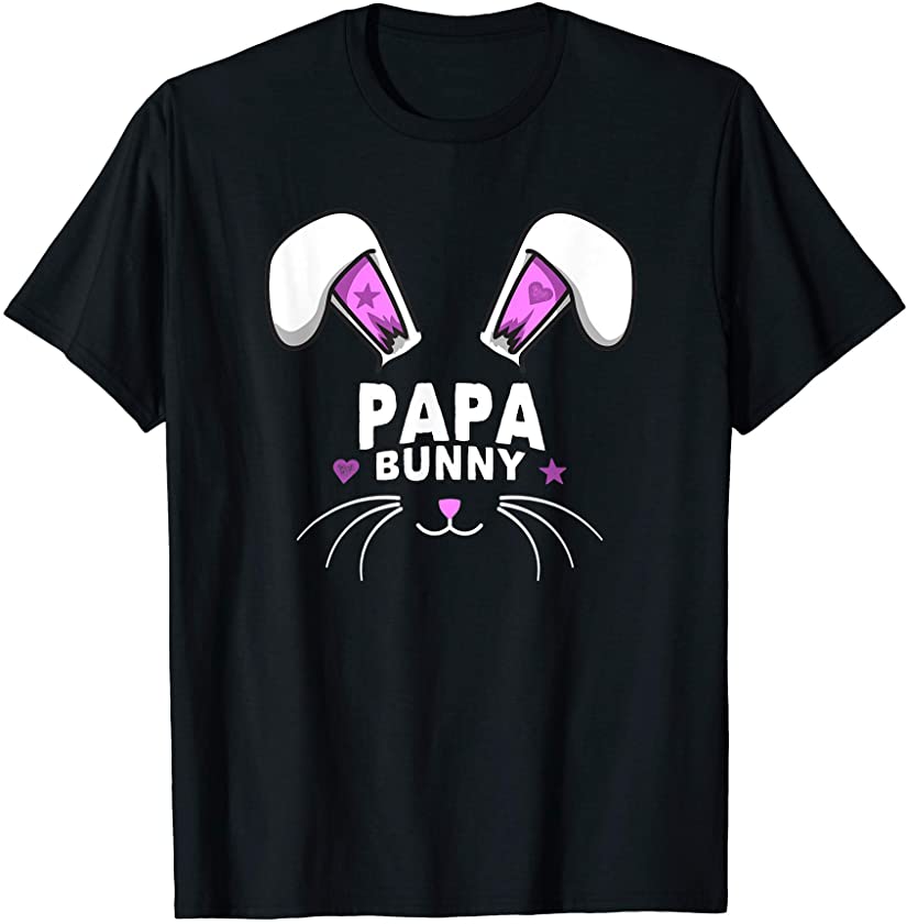 Mens Papa Bunny Cute Rabbit Grandpa Easter Day Family Matching T-Shirt