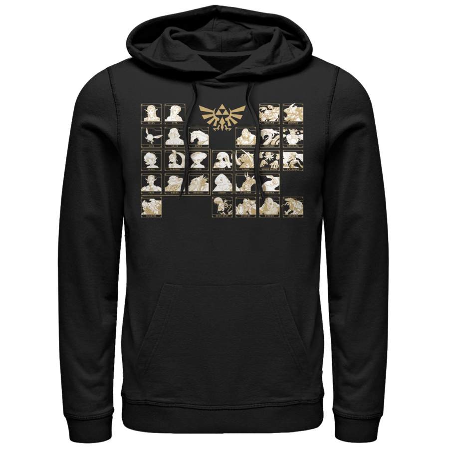 Nintendo Men’s Legend of Zelda Ocarina Light Periodic Table  Lightweight Hoodie