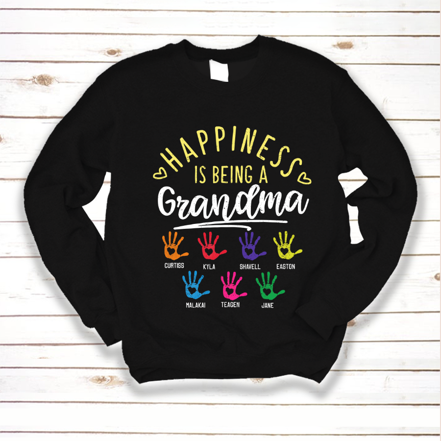 Happiness Is Being A Grandma Hands Sweatshirt