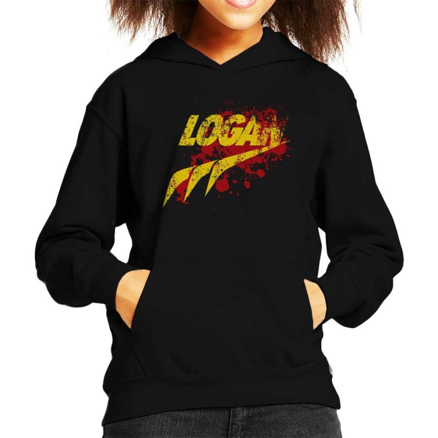 X Men Logan Blood Splatter Kid’s Hooded Sweatshirt