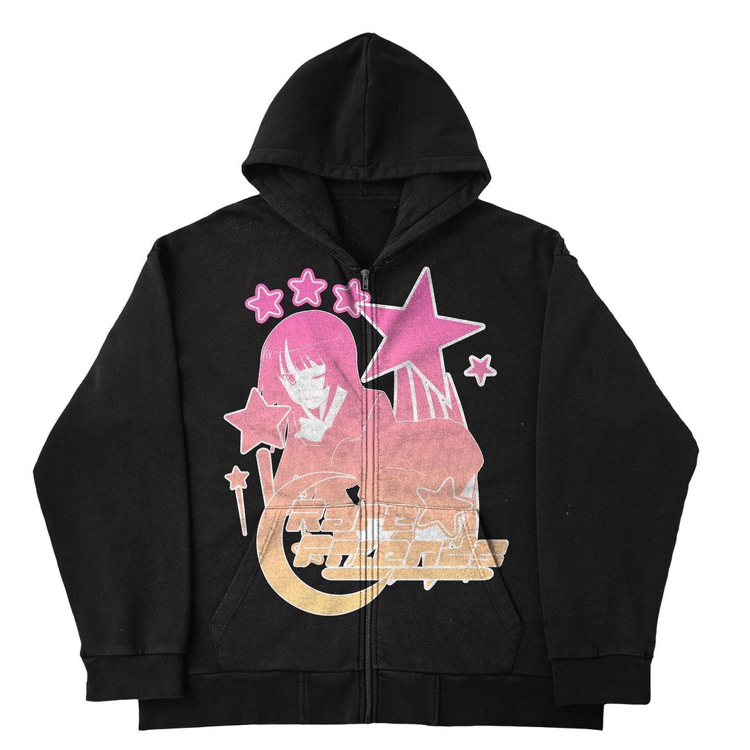 Anime Girls Printed Sweatshirts Hoodies Cute Style Sweatshirts New Image Printed Tops alx