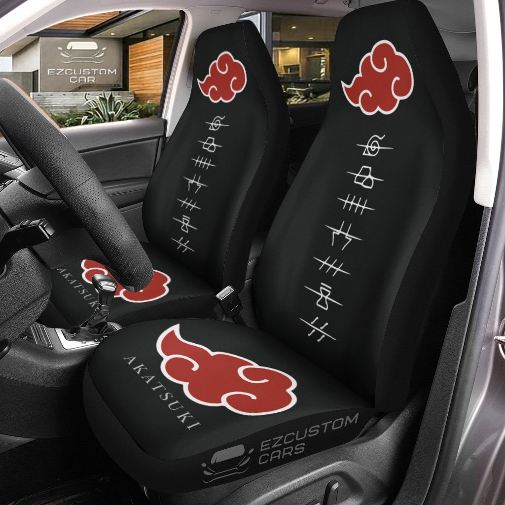 Akatsuki Car Seat Covers Hidden Village Symbols Naruto Car Accessories