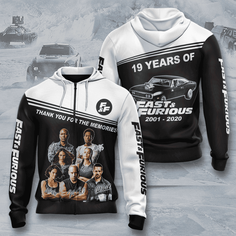 Fast And Furious 2001 2020 Hoodie & Zip Hoodie