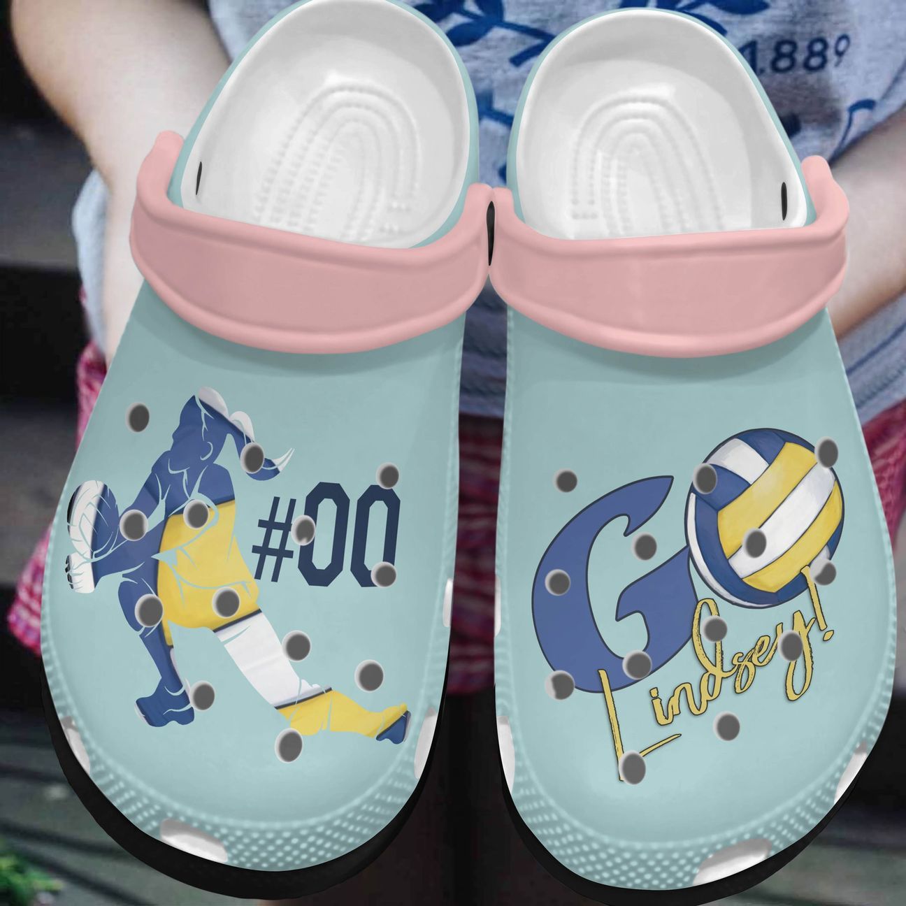 Volleyball Personalized Clog, Custom Name, Text, Color, Number Fashion Style For Women, Men, Kid, Print 3D Volley Girl