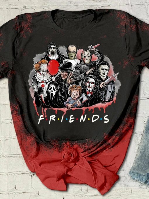 Friends Happy Halloween 3D All Over Printed T-Shirt For Men And Women, Happy Halloween Day