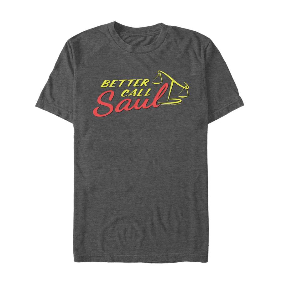 Better Call Saul Men’s Scales of Justice  T Shirt Charcoal Heather