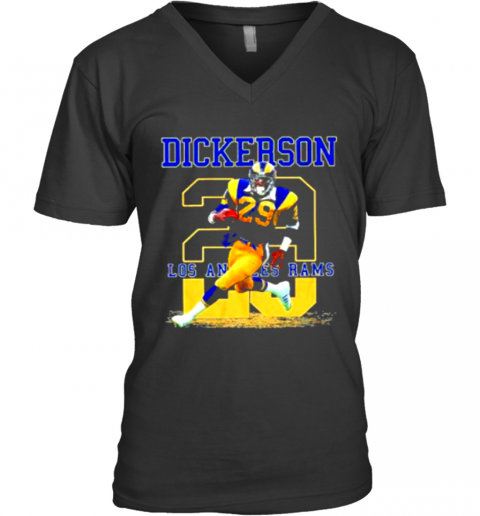 Ness Eric Dickerson 29 Los Angeles Rams V-Neck T-Shirt