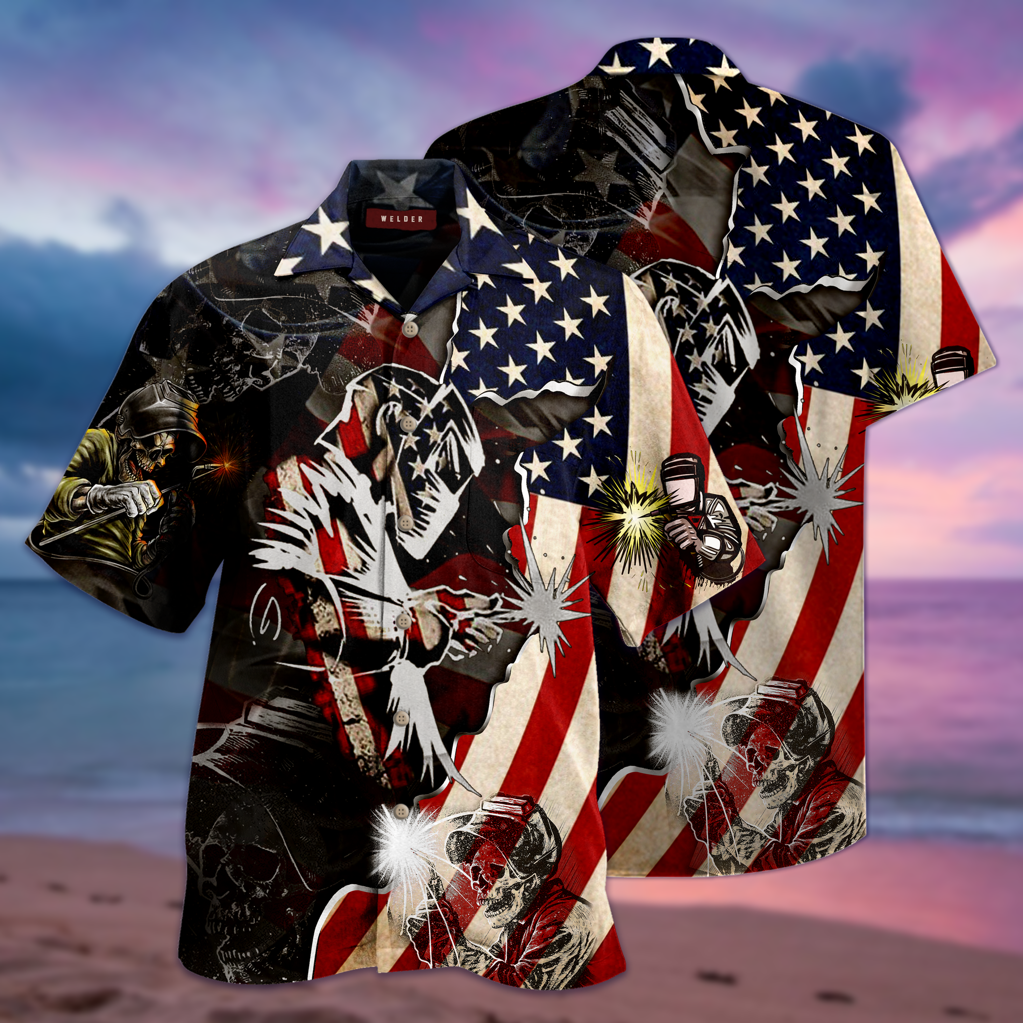 Patriotic Welder Hawaii Shirt For Men And Women Ha20081