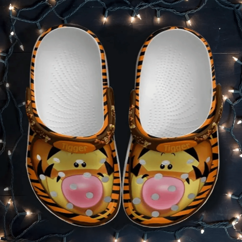 Tigger Winnie-The-Pooh For Lover Rubber Crocs Crocband Clogs, Comfy Footwear