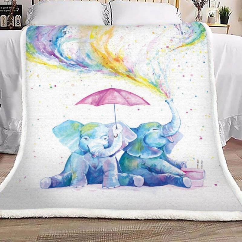 Elephant V1 T Fleece Blanket