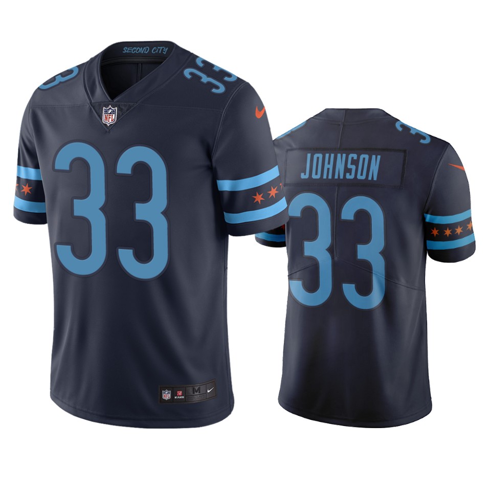 Chicago Bears Jaylon Johnson Navy City Edition Vapor Limited Jersey