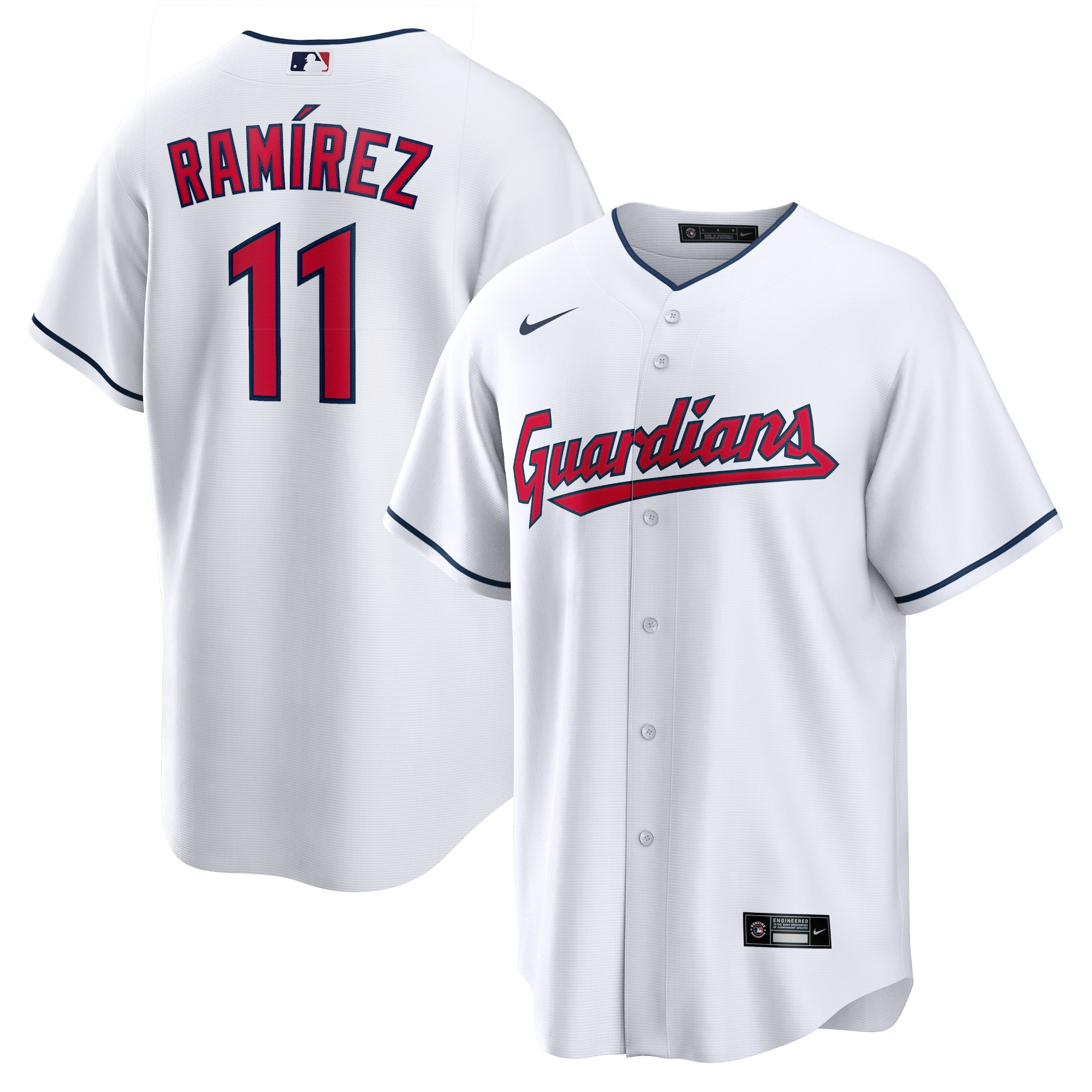 José Ramírez Cleveland Guardians Replica Player Jersey – White