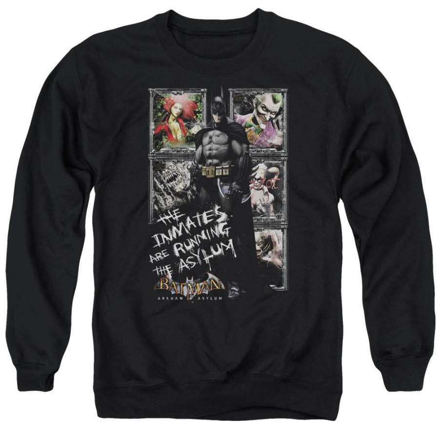 Batman Aa – Running The Asylum Adult Crewneck Sweatshirt