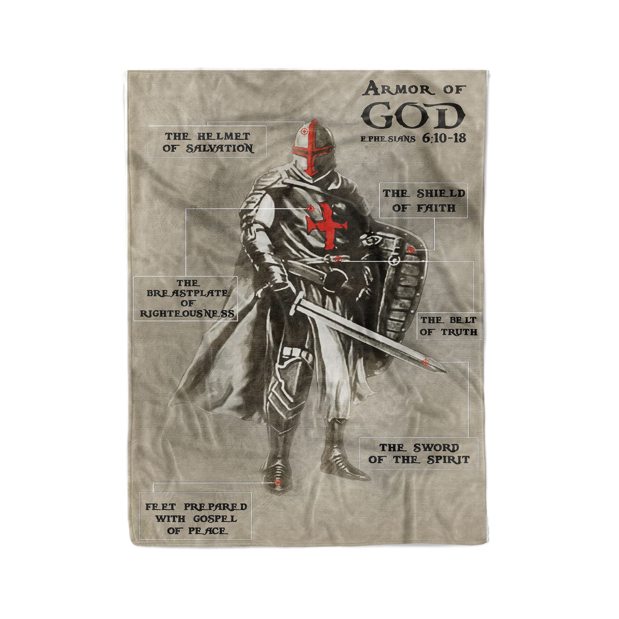 Fleece Knight Templar Blanket Armor Of God