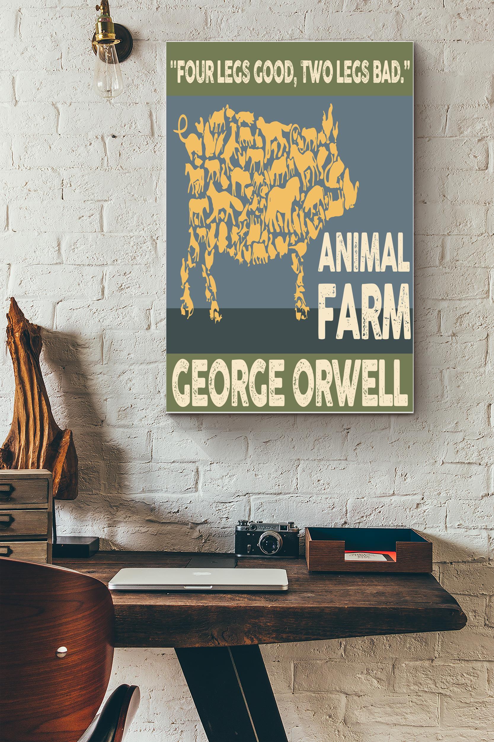 Animal Farm George Orwell Poster – Magazine Cover Wall Art – Gift For Readers Farmers Herdsman Stockman Home Decor (Unframed) Poster