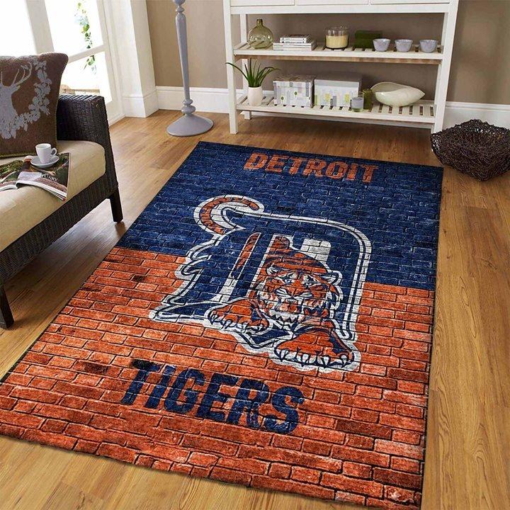 Detroit Tigers Baseball Area Limited Edition Rug Carpet Baseball Floor Decor