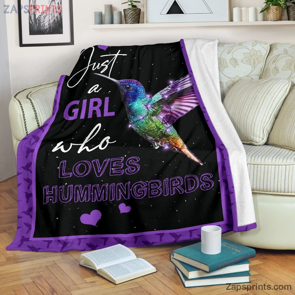 Just A Girl Who Love Hummingbird Blanket – Cool Gift Ideas