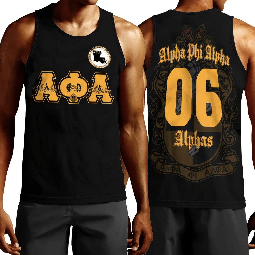 Wonderprint Tank Top Alpha Phi Alpha Louisiana District Of Alpha Phi Alpha Fraternity Tank Top