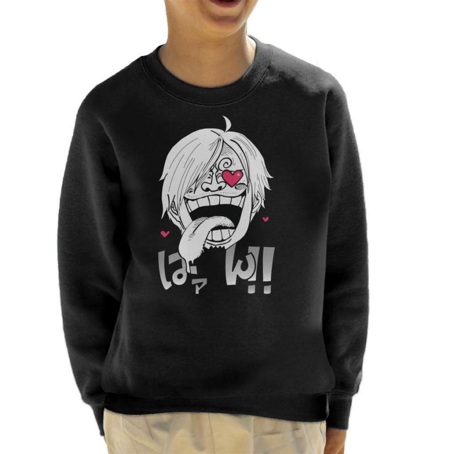 Vinsmoke Sanji Heart Eyes One Piece Kid’s Sweatshirt