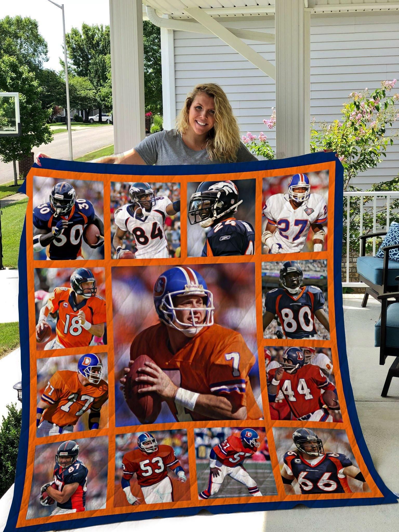 Denver Broncos Legends Quilt Blanket