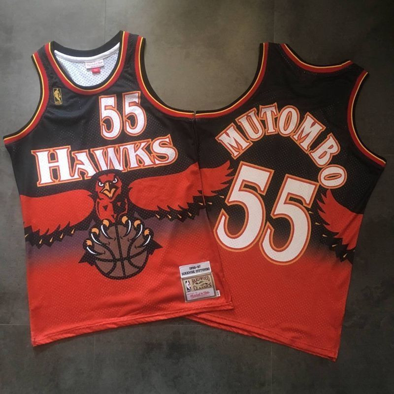 Atlanta Hawks Dikembe Mutombo #55 NBA Classic Red Jersey