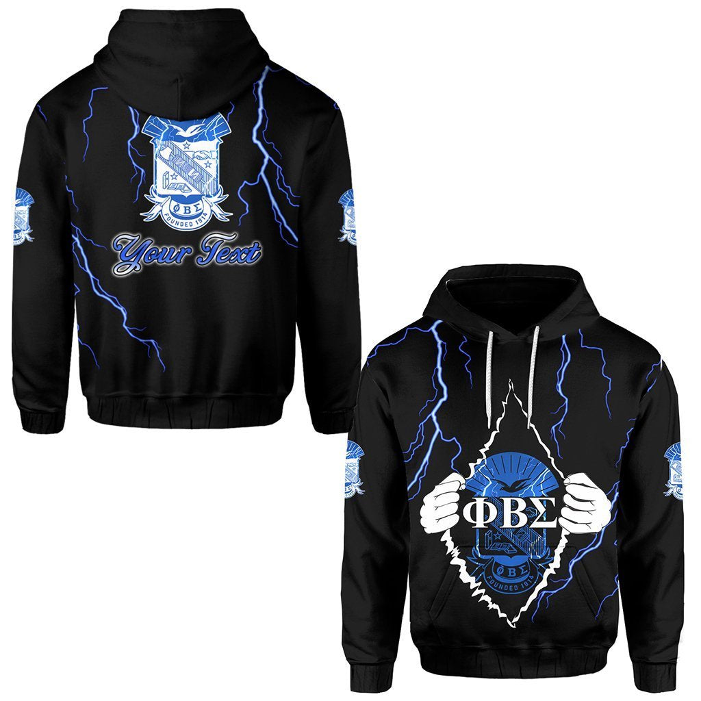 (Custom Personalised) Phi Beta Sigma Hoodie Lightning Lt13