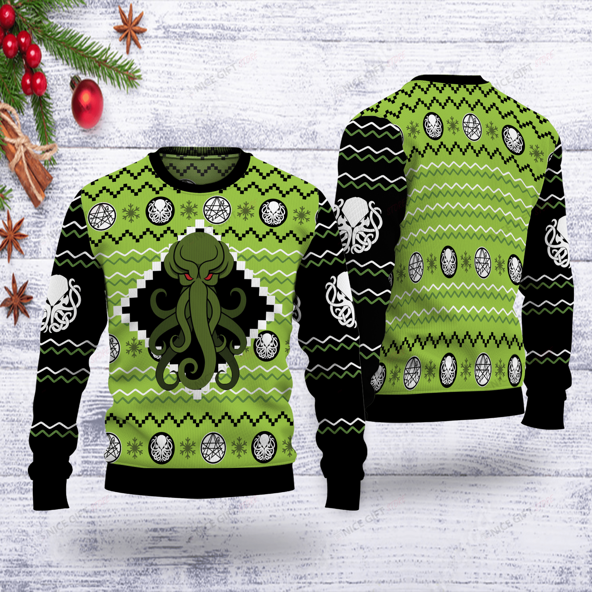 Cthulhu Ugly Sweater 3Sw-C5D1