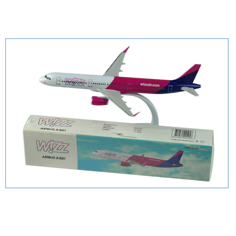 A321 Airplane Model Toys WIZZ AIR Aircraft Plane 22cm Assembly Resin Base Static Display Airliner Kids Souvenir for Collection alx