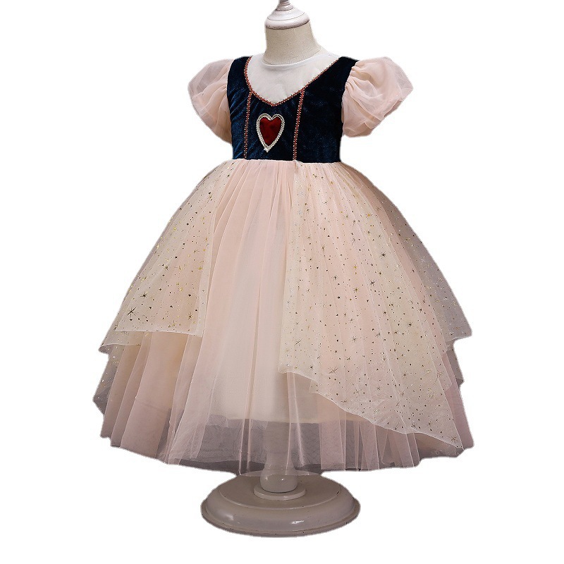 Baby Girl Snow White Princess Dress Kids Birthday Party Sequin Tutu Evening Dresses Ball Gowns Elegant Halloween Dress Boutique alx