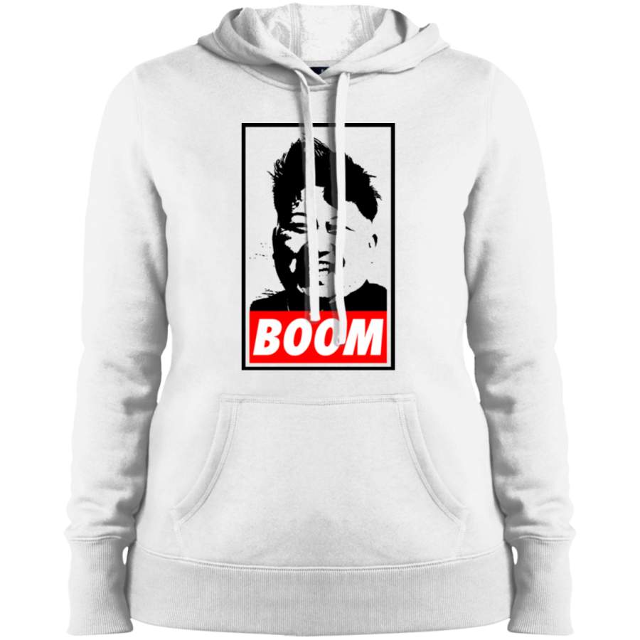 AGR Kim Jong Un BOOM Ladies’ Pullover Hooded Sweatshirt