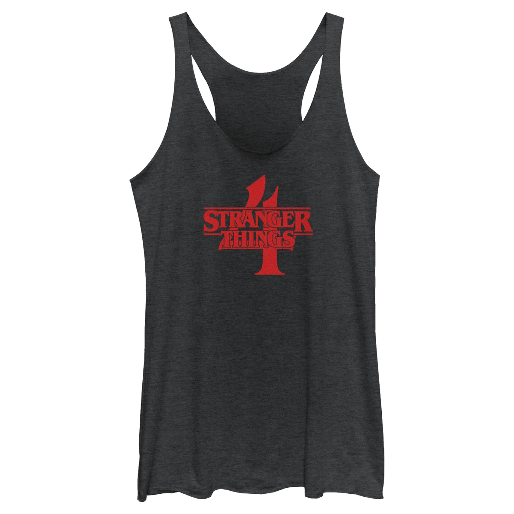 Women’S Stranger Things Red Logo 4 Racerback Tank Top