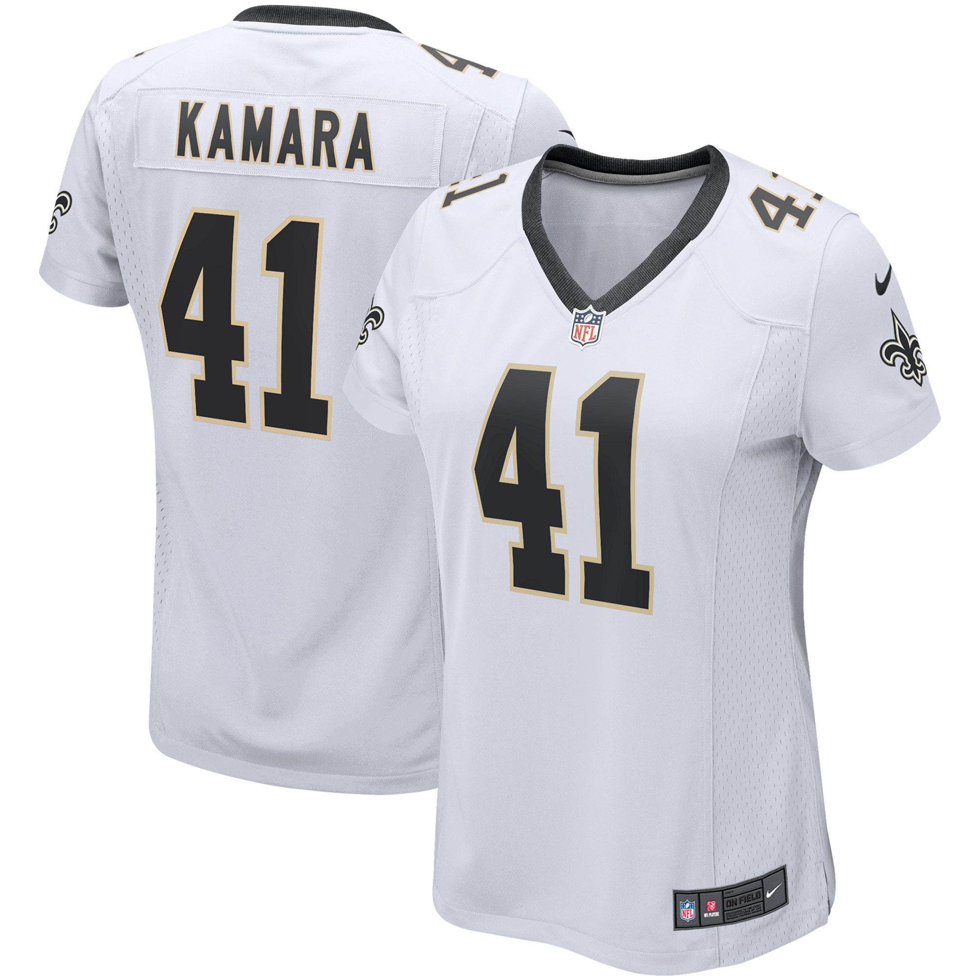 Alvin Kamara New Orleans Saints Womens Player Game Jersey White NFL