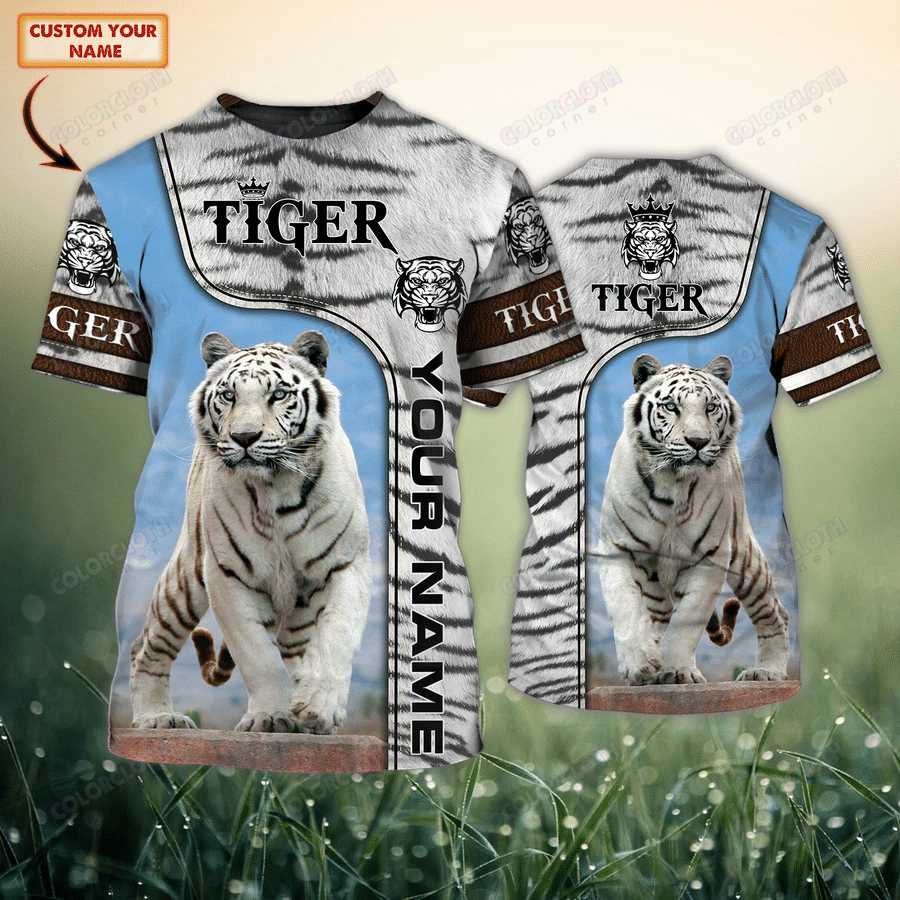 White Tiger – Personalized Name 3D Tshirt Tv057273