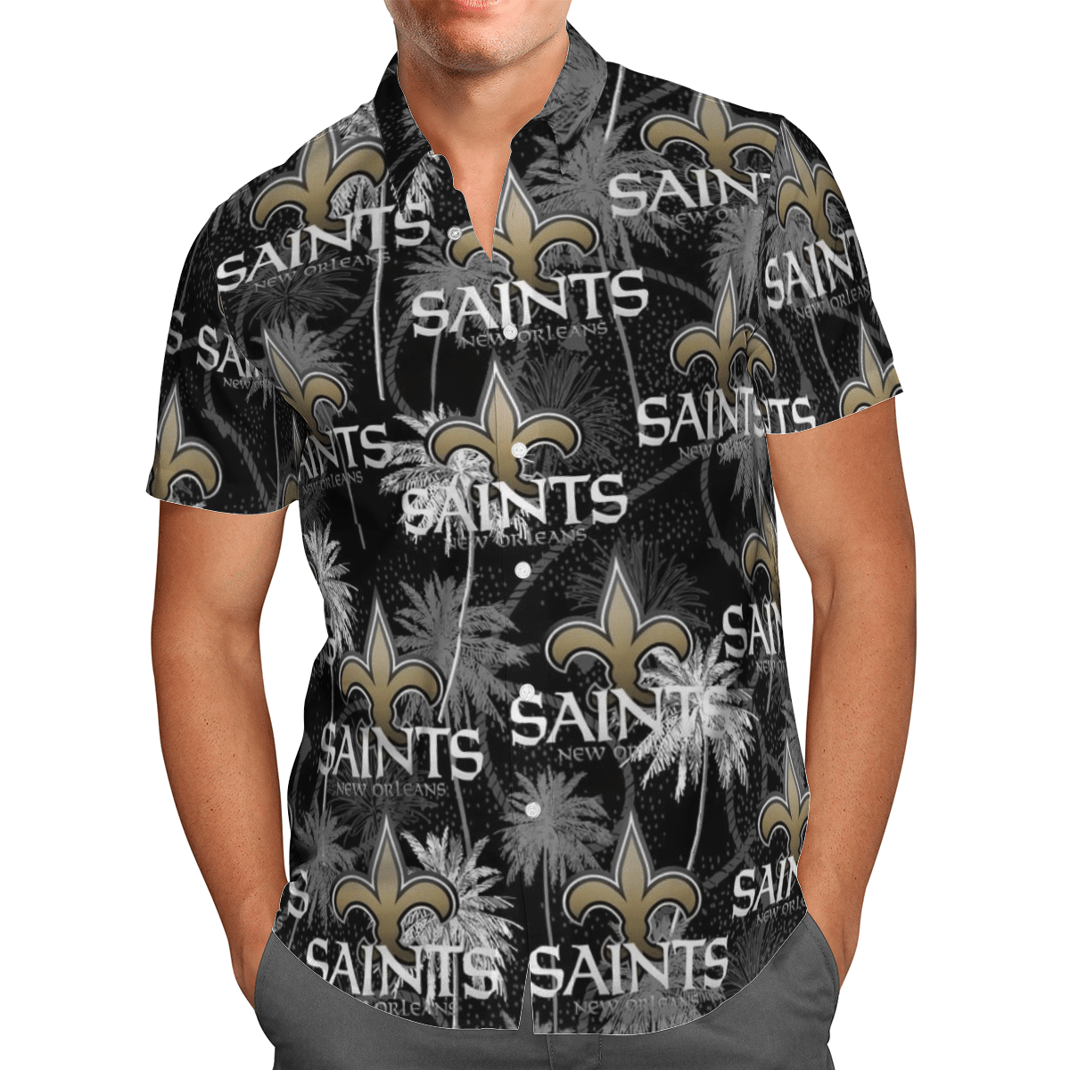 R-New Orleans Saints Football Hawaiian Shirt