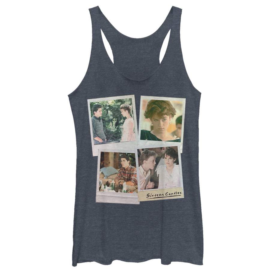 Sixteen Candles Women’s Character Polaroids  Racerback Tank