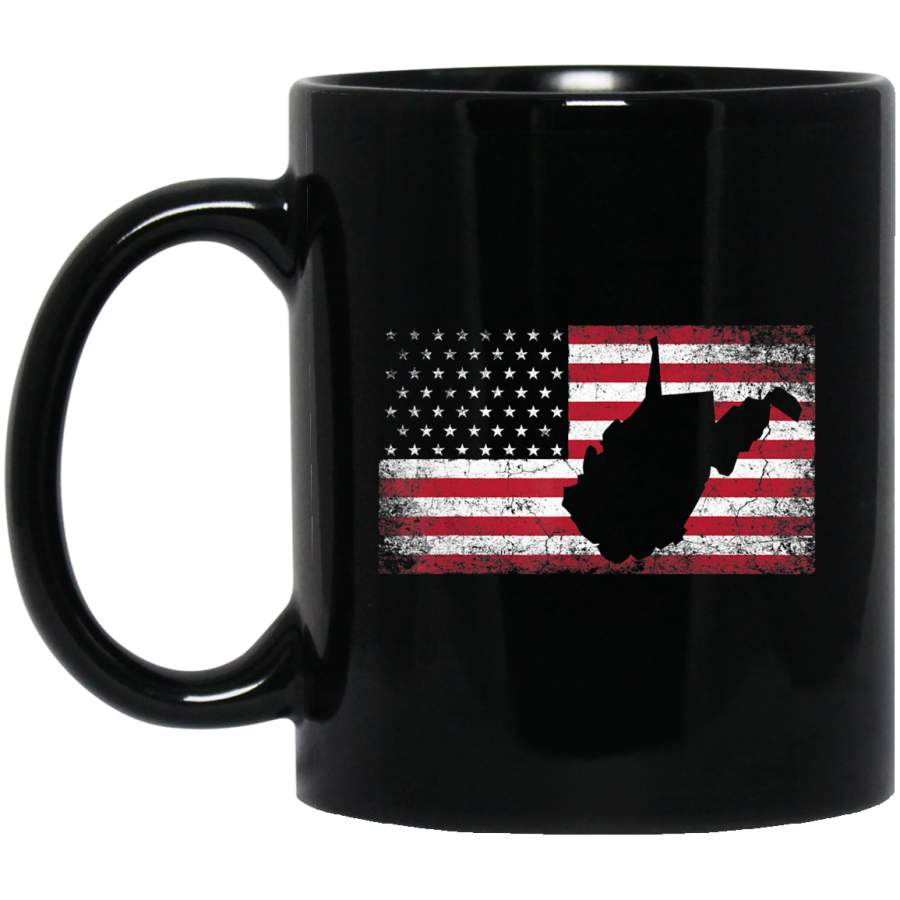 American Flag 4th Of July West Virginia Wv Vintage Men Women Coffee Mug