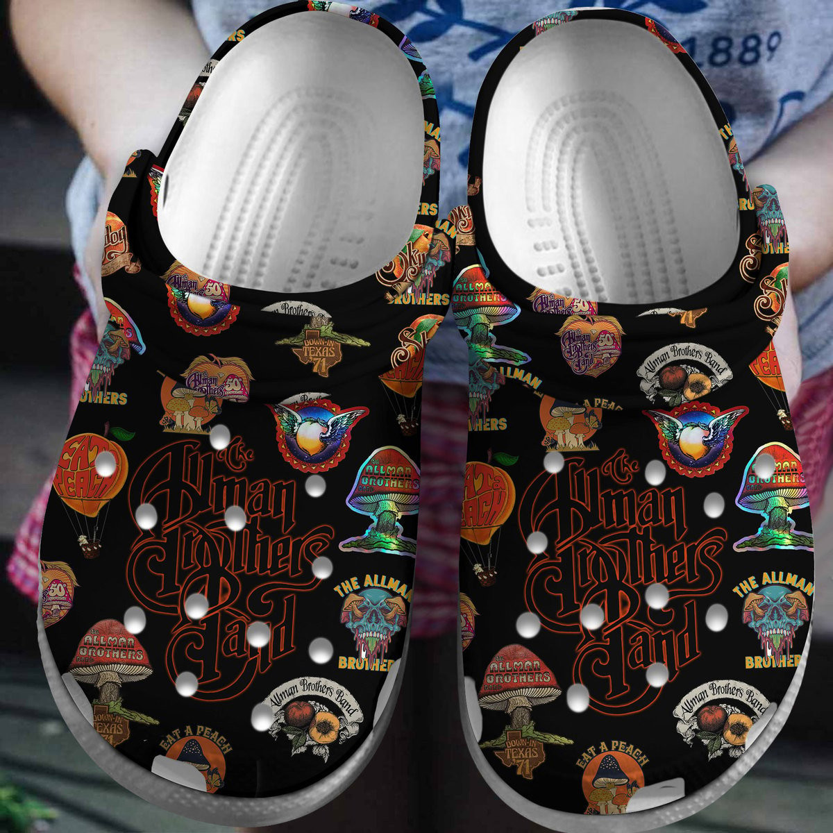 Premium The Allman Brothers Band Music Crocs Crocband Clogs Shoes Comfortable For Men Women and Kids